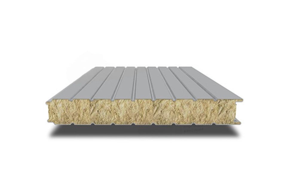 Стеновая сэндвич-панель с минеральной ватой, 1000х200 мм, 0.5/0.5, Viking E